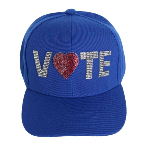 CTM Unisex Vote Bedazzled Baseball Cap - Picture 1 of 4